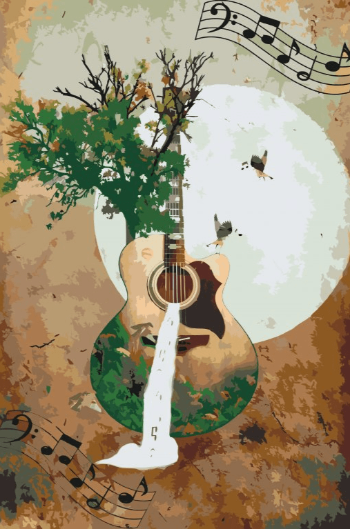Diamond Painting - Natuurlijke gitaar - SEOS Shop ®
