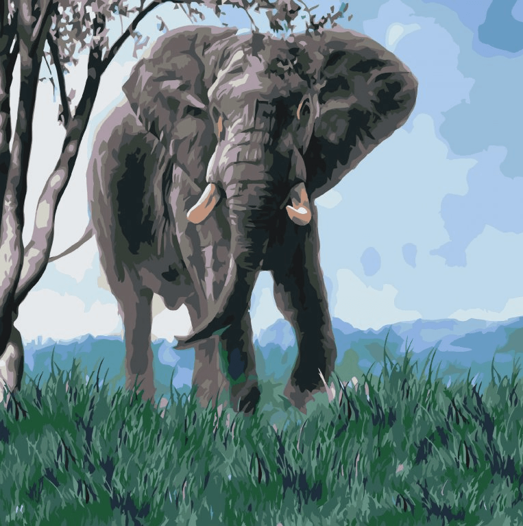 Diamond Painting - Olifant in de natuur - SEOS®