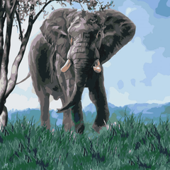 Diamond Painting - Olifant in de natuur - SEOS®