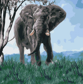 Diamond Painting - Olifant in de natuur - SEOS®