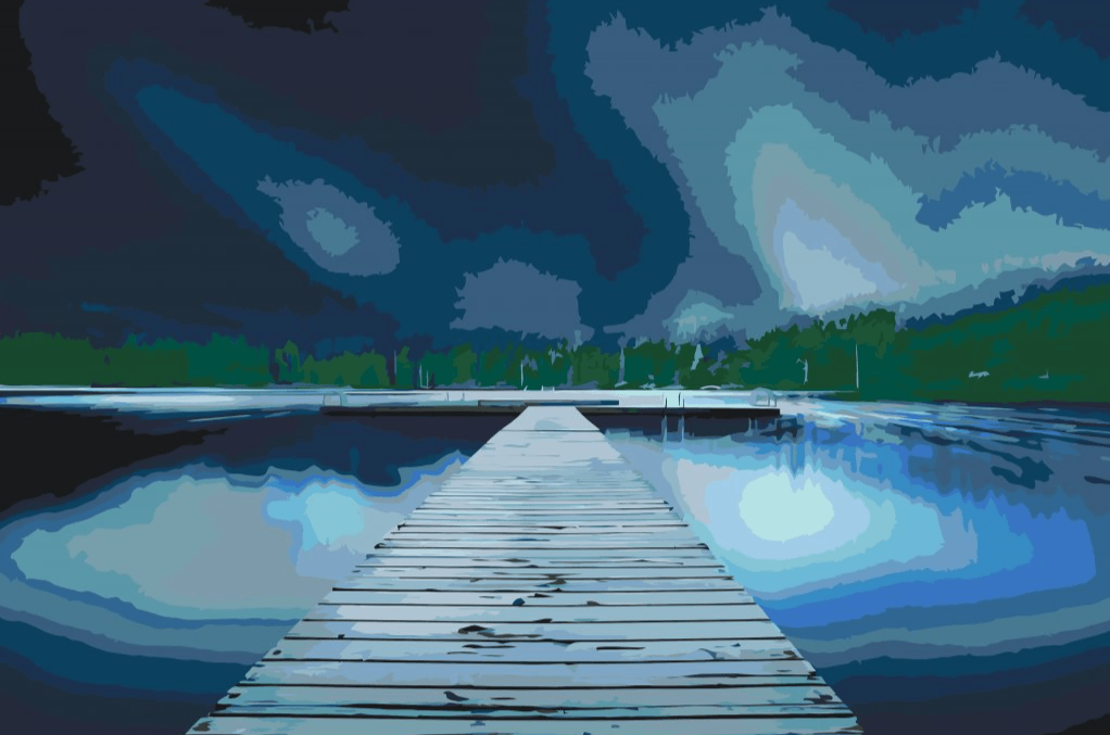 Diamond Painting - Pier bij nacht - SEOS Shop ®
