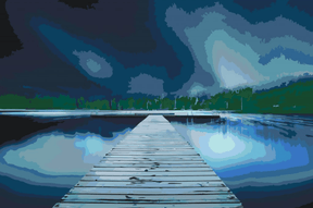 Diamond Painting - Pier bij nacht - SEOS Shop ®