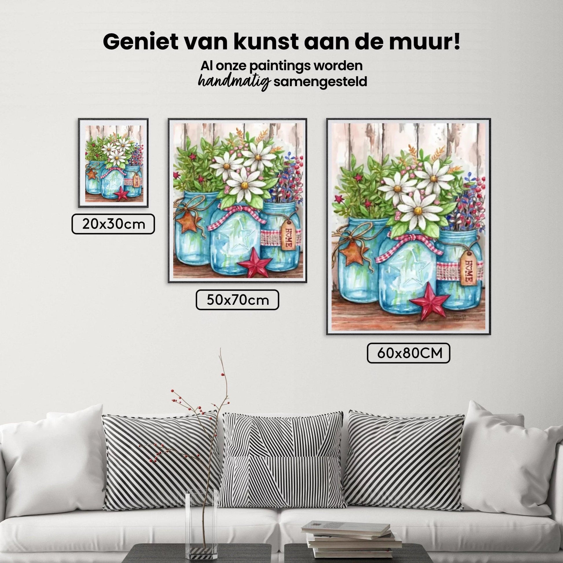 Diamond Painting -  Potten met bloemen en sterren - SEOS Shop ®