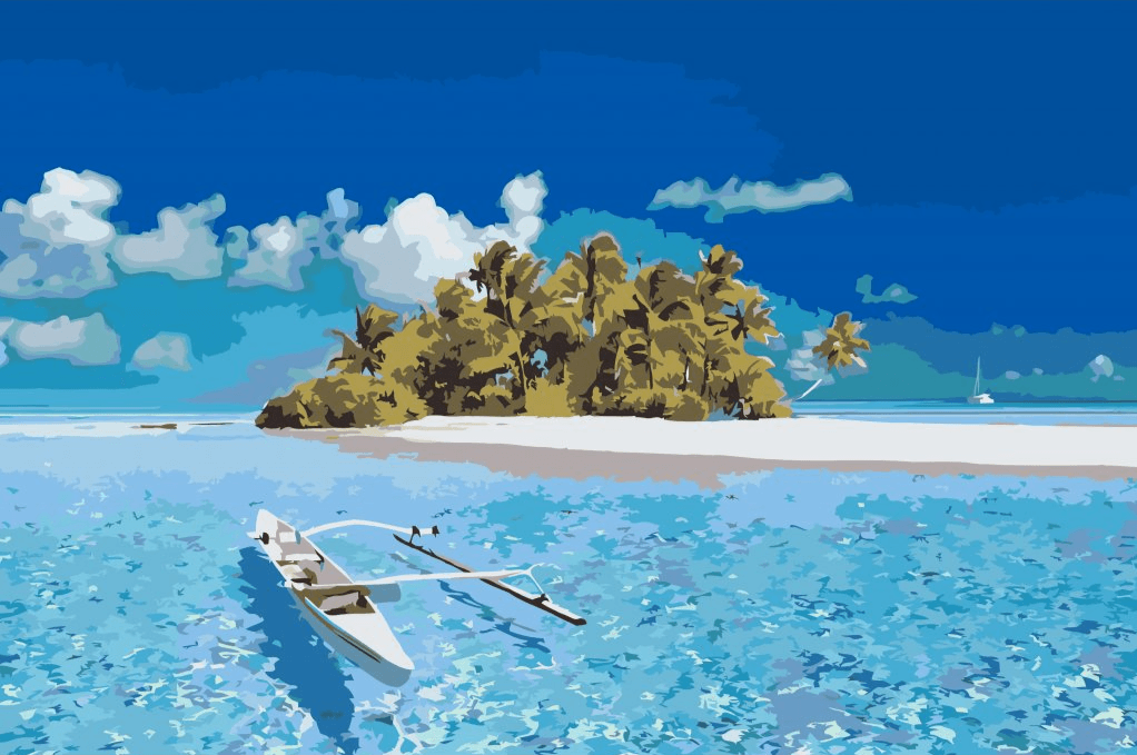 Diamond Painting - Prachtig eiland - SEOS Shop ®