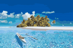 Diamond Painting - Prachtig eiland - SEOS Shop ®