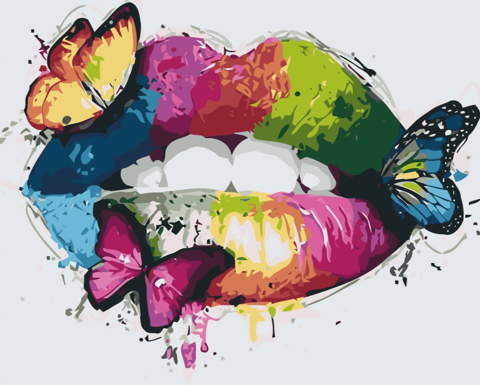 Diamond Painting - Regenboog lippen - SEOS Shop ®