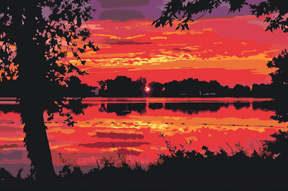 Diamond Painting - Rode zonsondergang - SEOS Shop ®