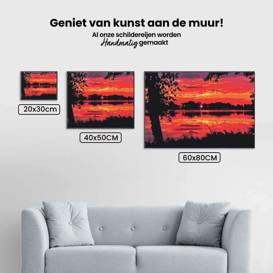 Diamond Painting - Rode zonsondergang - SEOS Shop ®