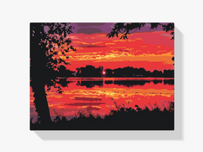 Diamond Painting - Rode zonsondergang - SEOS Shop ®