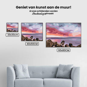 Diamond Painting - Rode zonsondergang over de zee - SEOS Shop ®