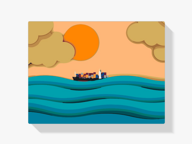 Diamond Painting - Schip in de golven - SEOS Shop ®