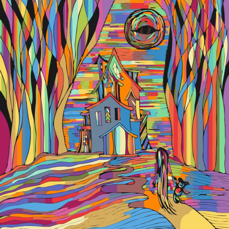 Diamond Painting - Spookachtig Kleurrijk Huis - SEOS Shop ®