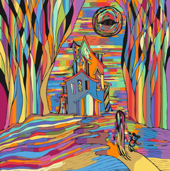 Diamond Painting - Spookachtig Kleurrijk Huis - SEOS Shop ®