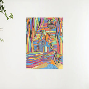 Diamond Painting - Spookachtig Kleurrijk Huis - SEOS Shop ®