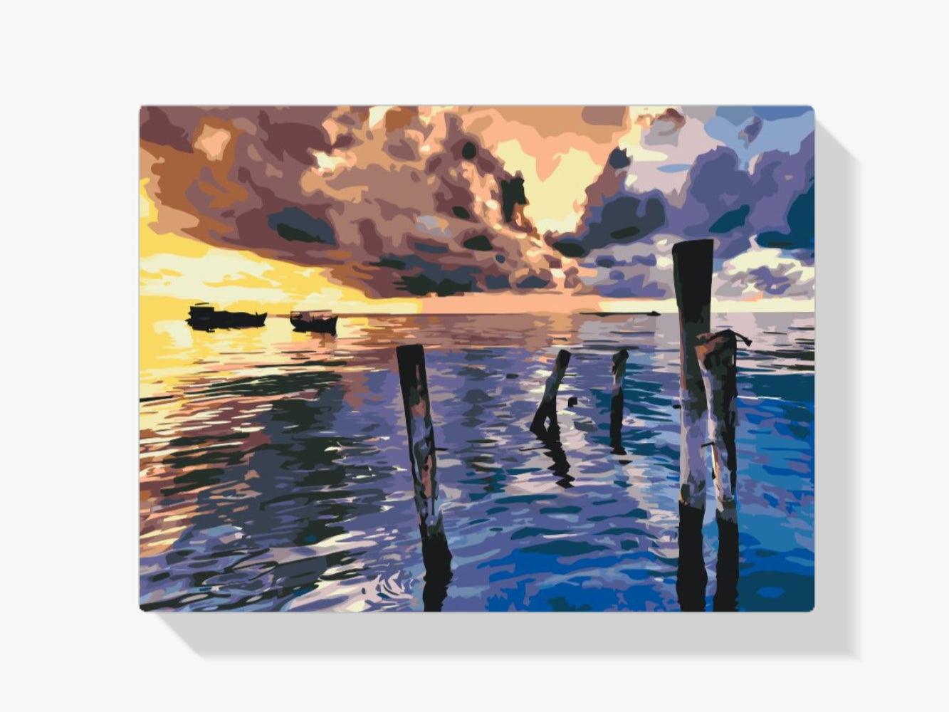 Diamond Painting - Stormachtige zonsondergang - SEOS Shop ®