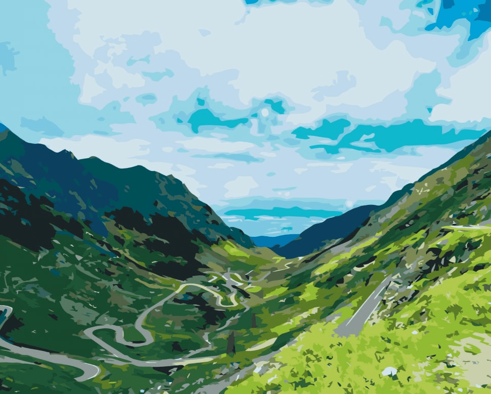 Diamond Painting - Transfagarasan weg in Roemenië 3 - SEOS Shop ®