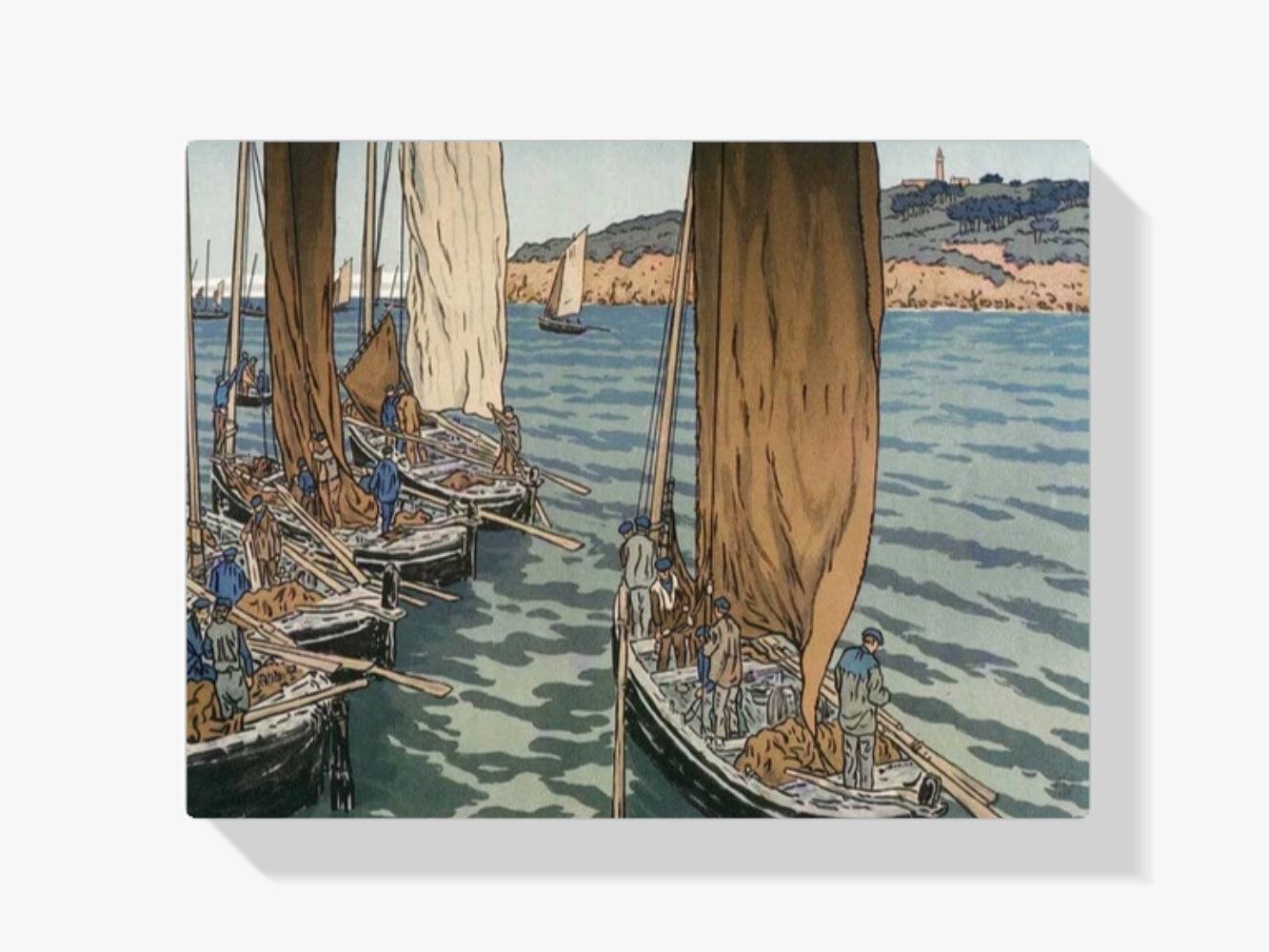 Diamond Painting - Vertrek van boten in Tréboul - SEOS Shop ®