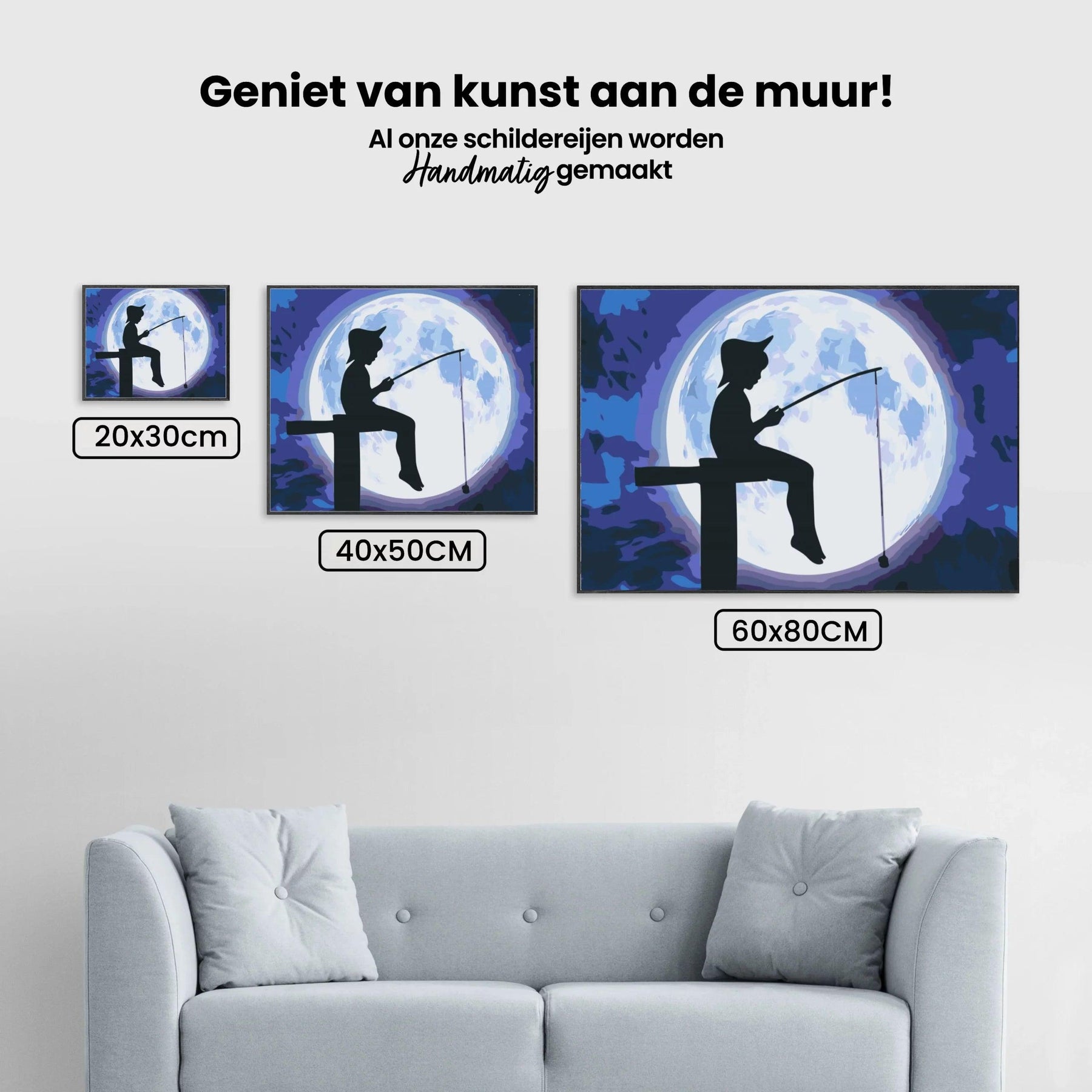 Diamond Painting - Vissen onder de volle maan - SEOS Shop ®