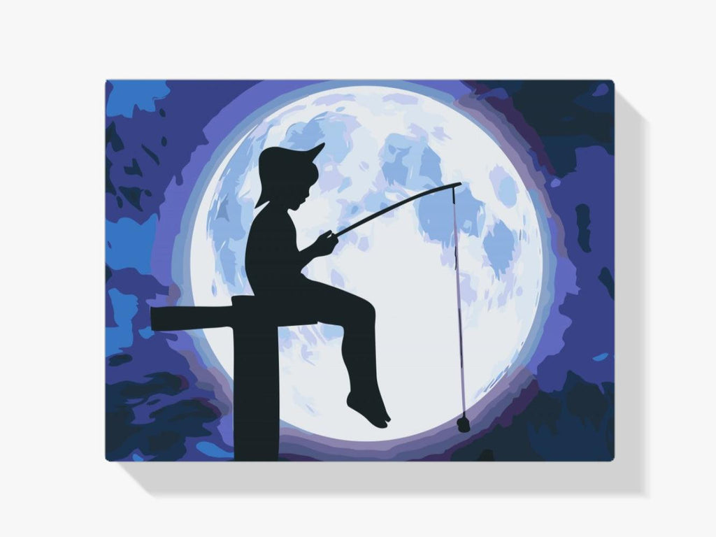 Diamond Painting - Vissen onder de volle maan - SEOS Shop ®
