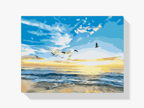 Diamond Painting - Vogels die over de zee vliegen - SEOS Shop ®