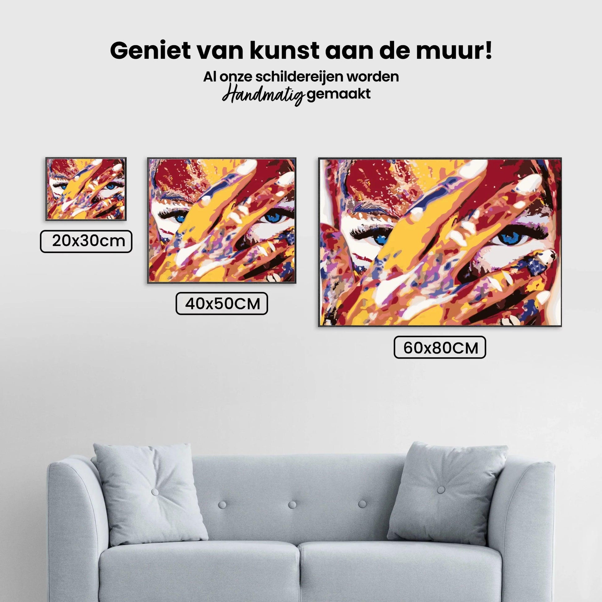Diamond Painting - Vrouw met blauwe ogen - SEOS Shop ®