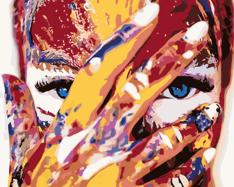 Diamond Painting - Vrouw met blauwe ogen - SEOS Shop ®