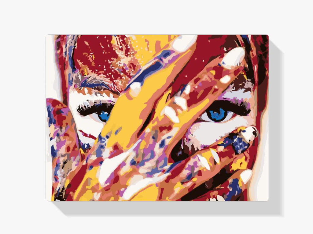 Diamond Painting - Vrouw met blauwe ogen - SEOS Shop ®