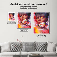 Diamond Painting - Vrouw met een lolly - SEOS Shop ®