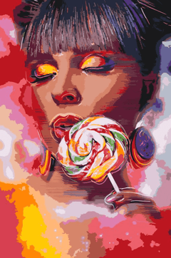 Diamond Painting - Vrouw met een lolly - SEOS Shop ®