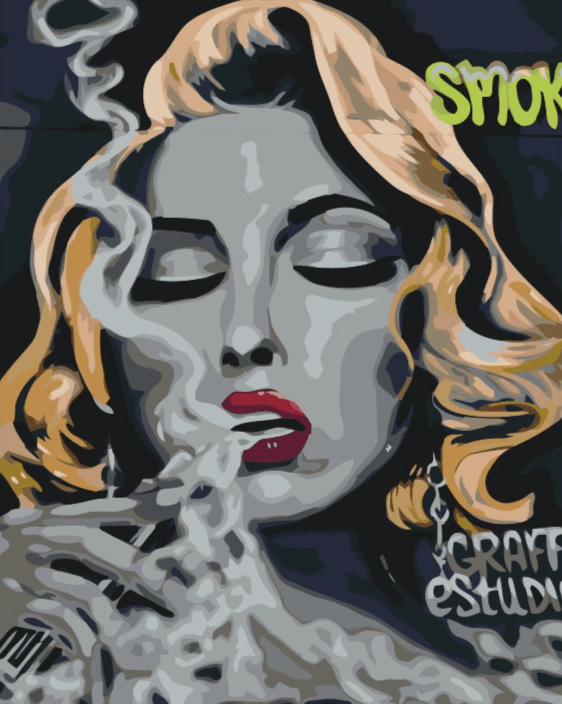 Diamond Painting - Vrouw met een sigaret - SEOS Shop ®