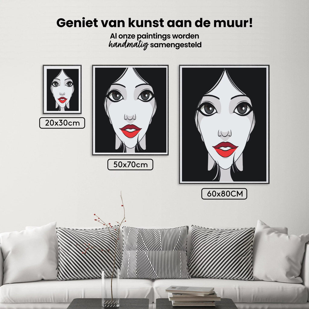 Diamond Painting - Vrouw met rode lippen - SEOS Shop ®