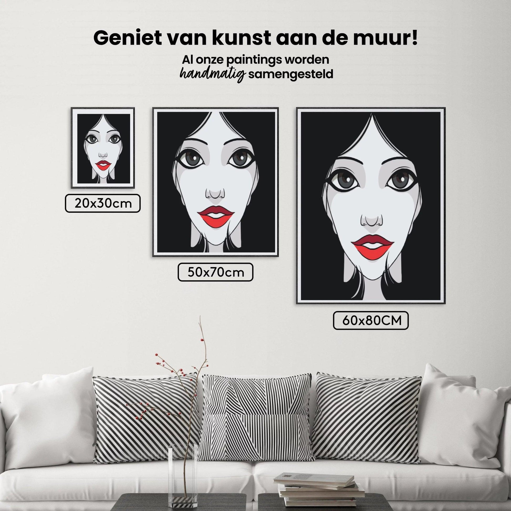 Diamond Painting - Vrouw met rode lippen - SEOS Shop ®