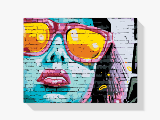 Diamond Painting - Vrouw met roze bril - SEOS Shop ®