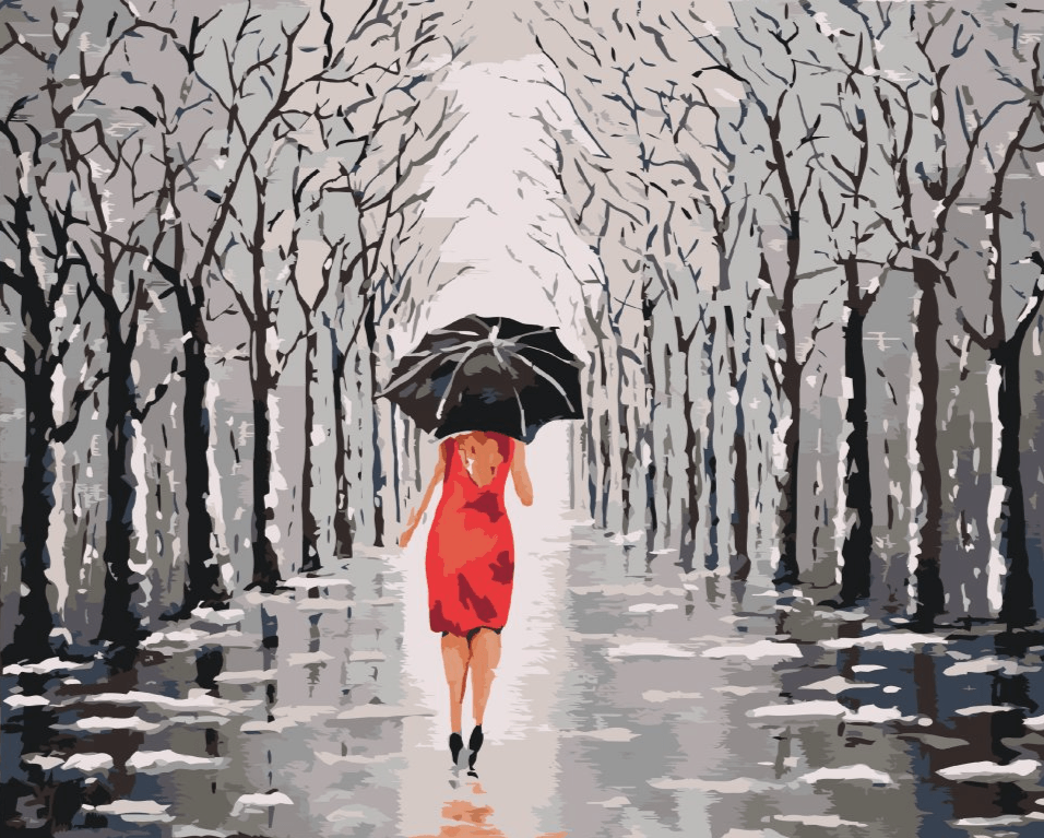 Diamond Painting - Vrouw wandelend in het park - SEOS Shop ®