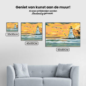 Diamond Painting - Vuurtoren en meeuwen - SEOS Shop ®