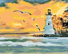 Diamond Painting - Vuurtoren en meeuwen - SEOS Shop ®