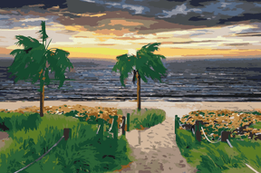 Diamond Painting - Zeestrand en palmbomen - SEOS Shop ®