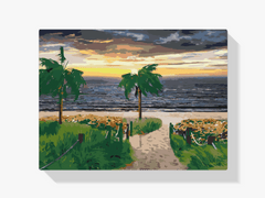 Diamond Painting - Zeestrand en palmbomen - SEOS Shop ®