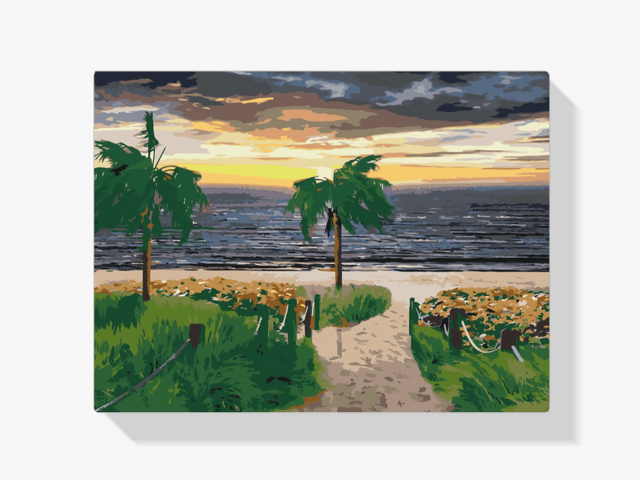 Diamond Painting - Zeestrand en palmbomen - SEOS Shop ®