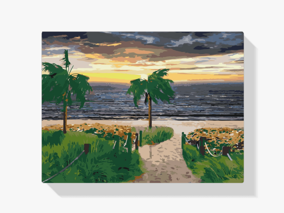 Diamond Painting - Zeestrand en palmbomen - SEOS Shop ®