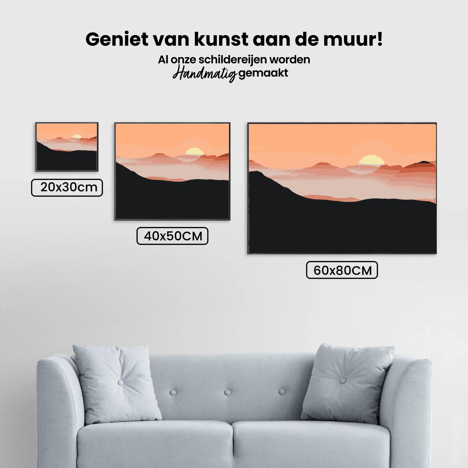 Diamond Painting - Zon in de bergen - SEOS Shop ®