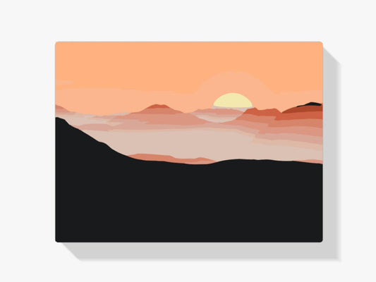 Diamond Painting - Zon in de bergen - SEOS Shop ®