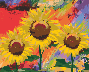 Diamond Painting - Zonnebloemen in de studio - SEOS Shop ®
