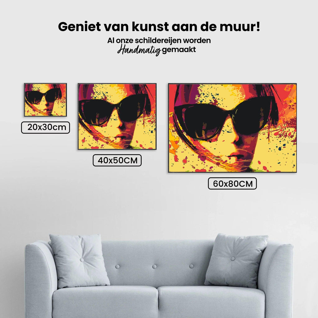 Diamond Painting - Zonnebril in geel - SEOS Shop ®