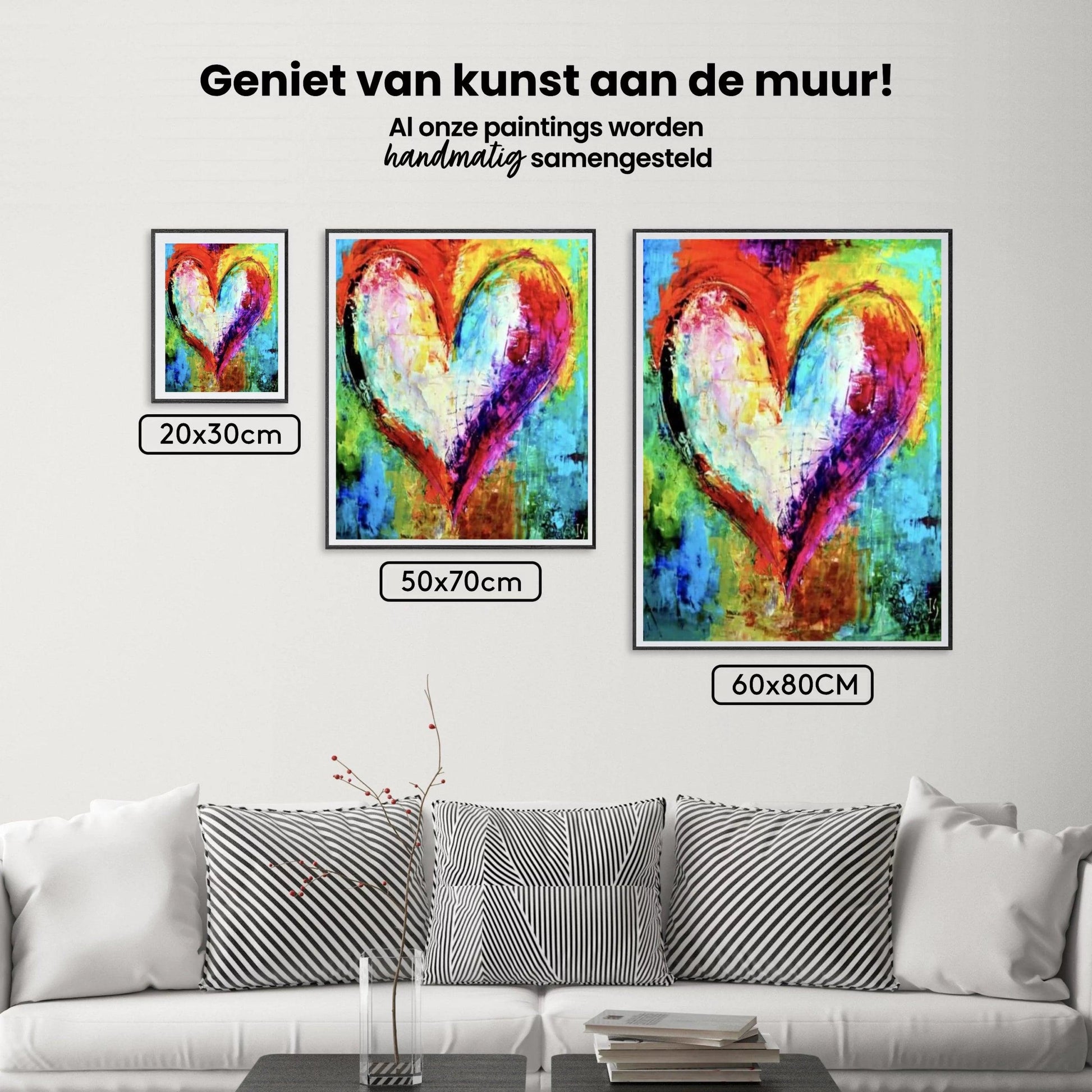 Diamond Painting Geschilderd Hart - 30x30cm – SEOS Shop ®