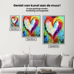 Diamond Painting Geschilderd Hart - 30x30cm – SEOS Shop ®