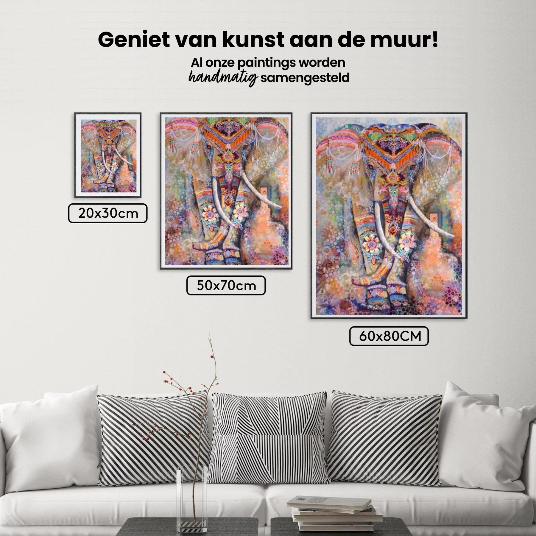 Diamond Painting kleurrijke Olifant - SEOS Shop ®