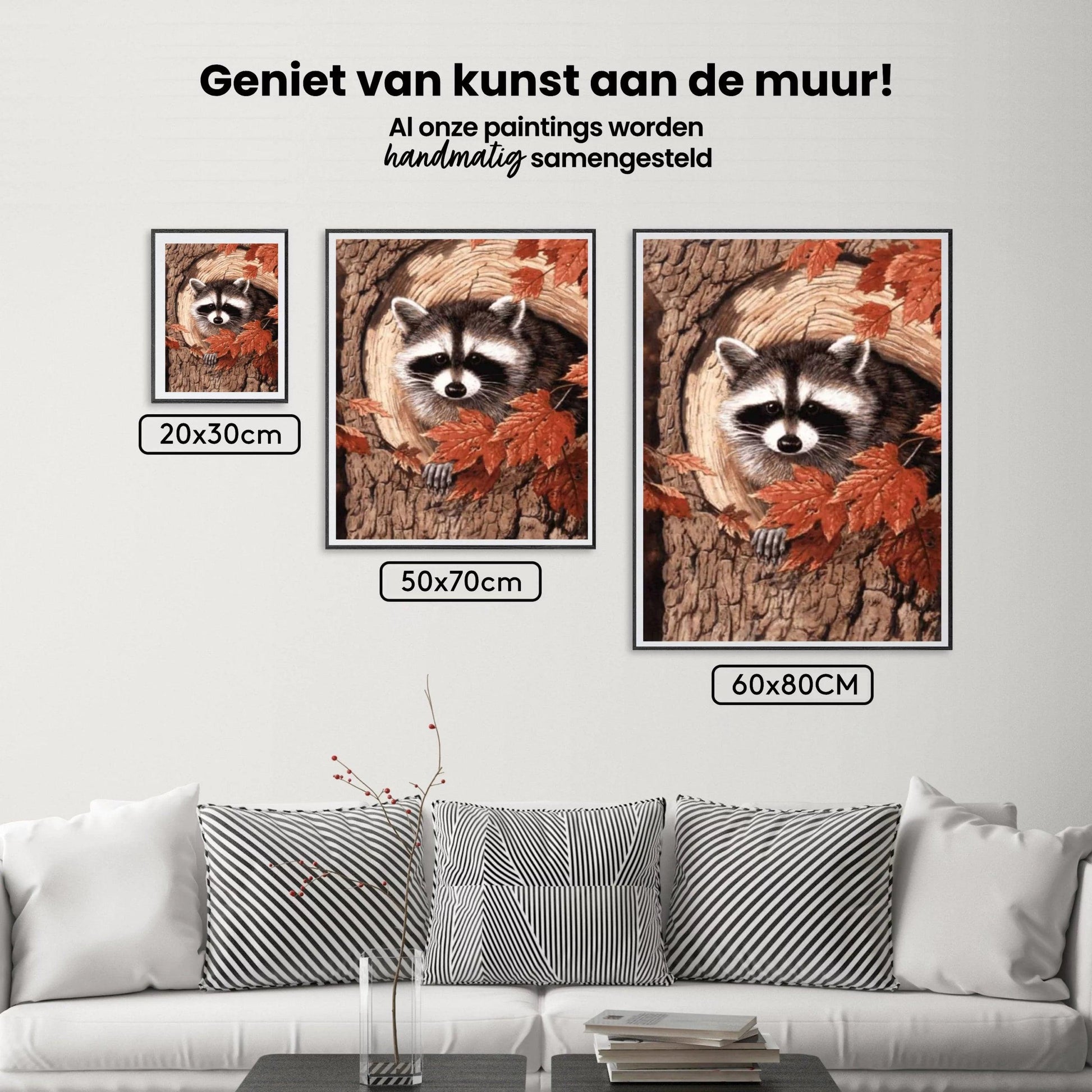 Diamond painting Wasbeer in een boom - SEOS Shop ®