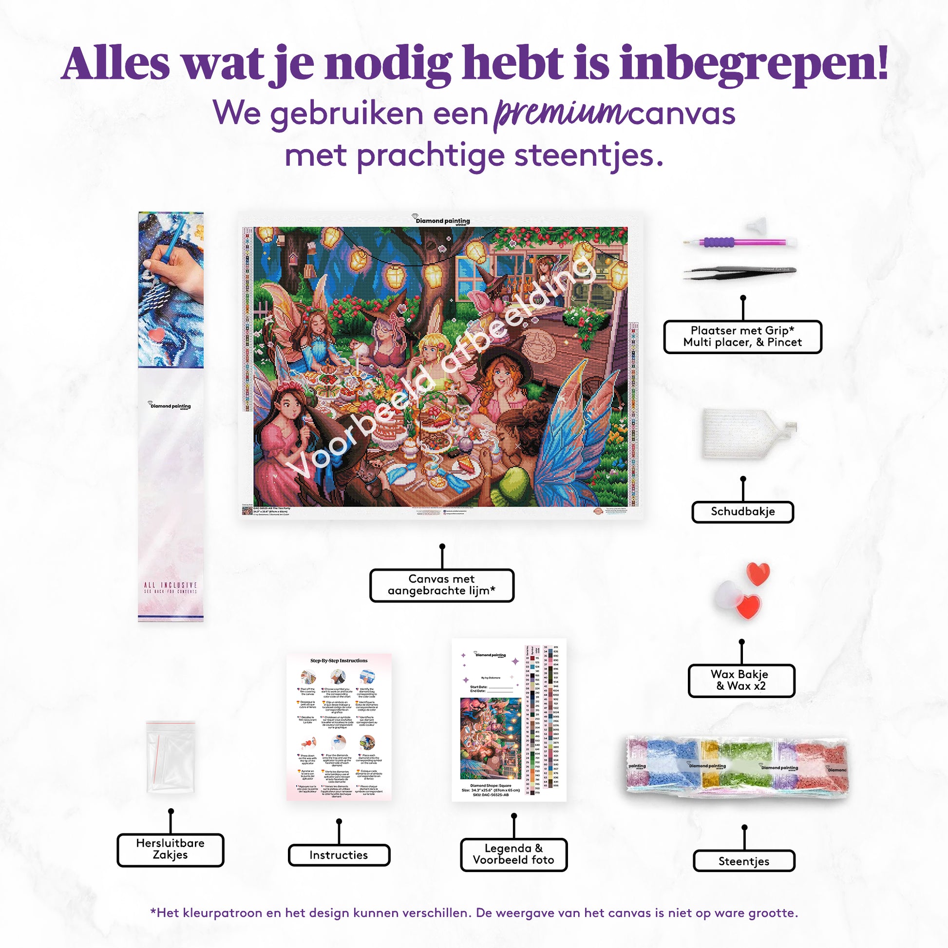 Diamond Painting Schotse hooglander - Schotse hooglander in een natuurlijk winterlandschap - SEOS Shop ®