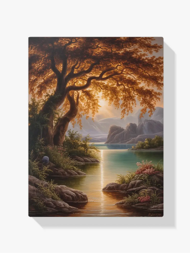 Diamond Painting - Amberkleurige gloed